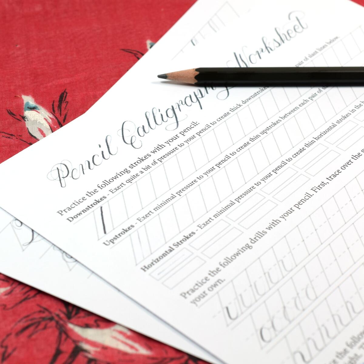 Printable Pencil Calligraphy Worksheet The Postman S Knock