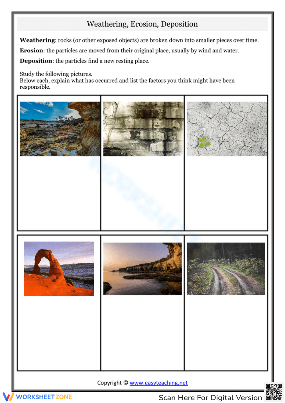 Storyboard That Free Weathering Worksheets