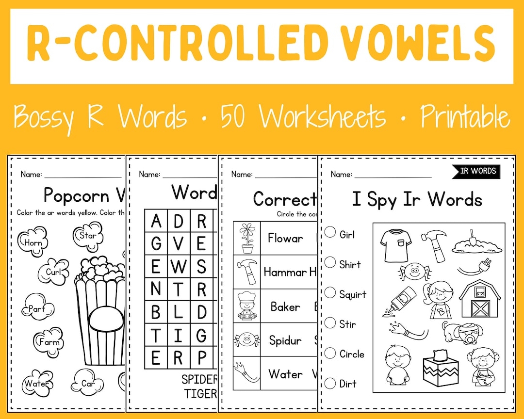 R Controlled Vowels Worksheets Bossy R Bundle Printable Instant Download Etsy R Controlled Vowels Worksheets Bossy R Bundle Printable Instant Download Etsy