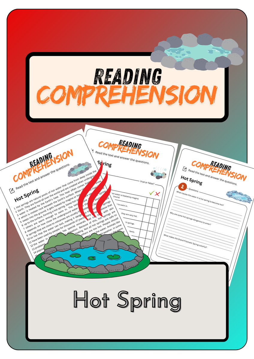 Reading Comprehension Hot Spring Solutions Made By Teachers