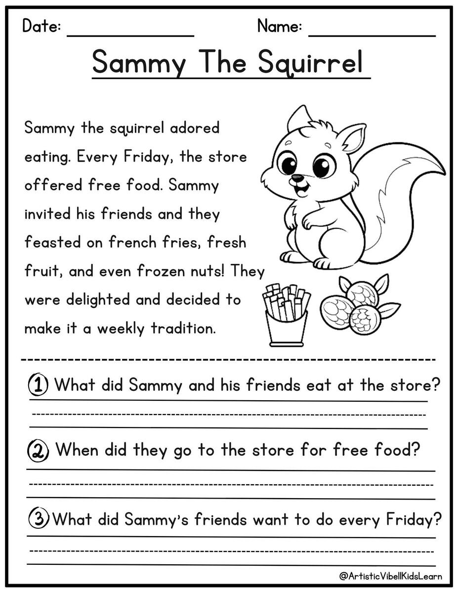 Buy 100 First Grade Reading Comprehension Passages Worksheets Sentences Reading Worksheet Fluency Worksheet English Learing Kindergarten Online In India Etsy