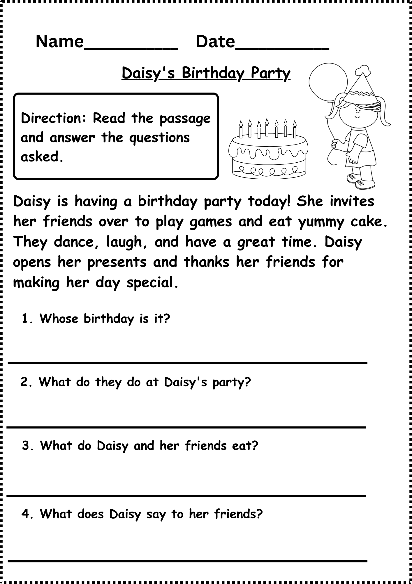 9 First Grade Reading Comprehension Worksheets Free PDF At Worksheets Library