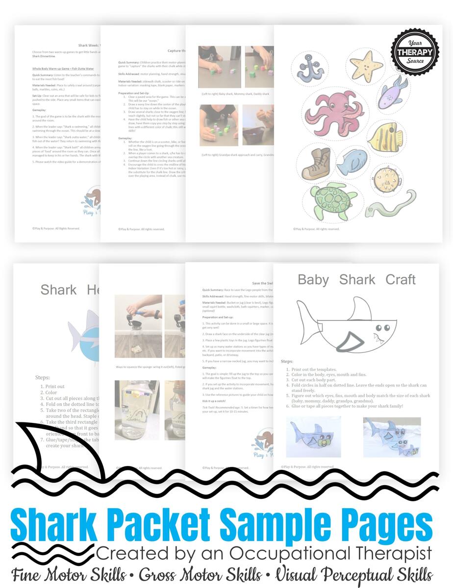 Shark Activities For Preschool Your Therapy Source