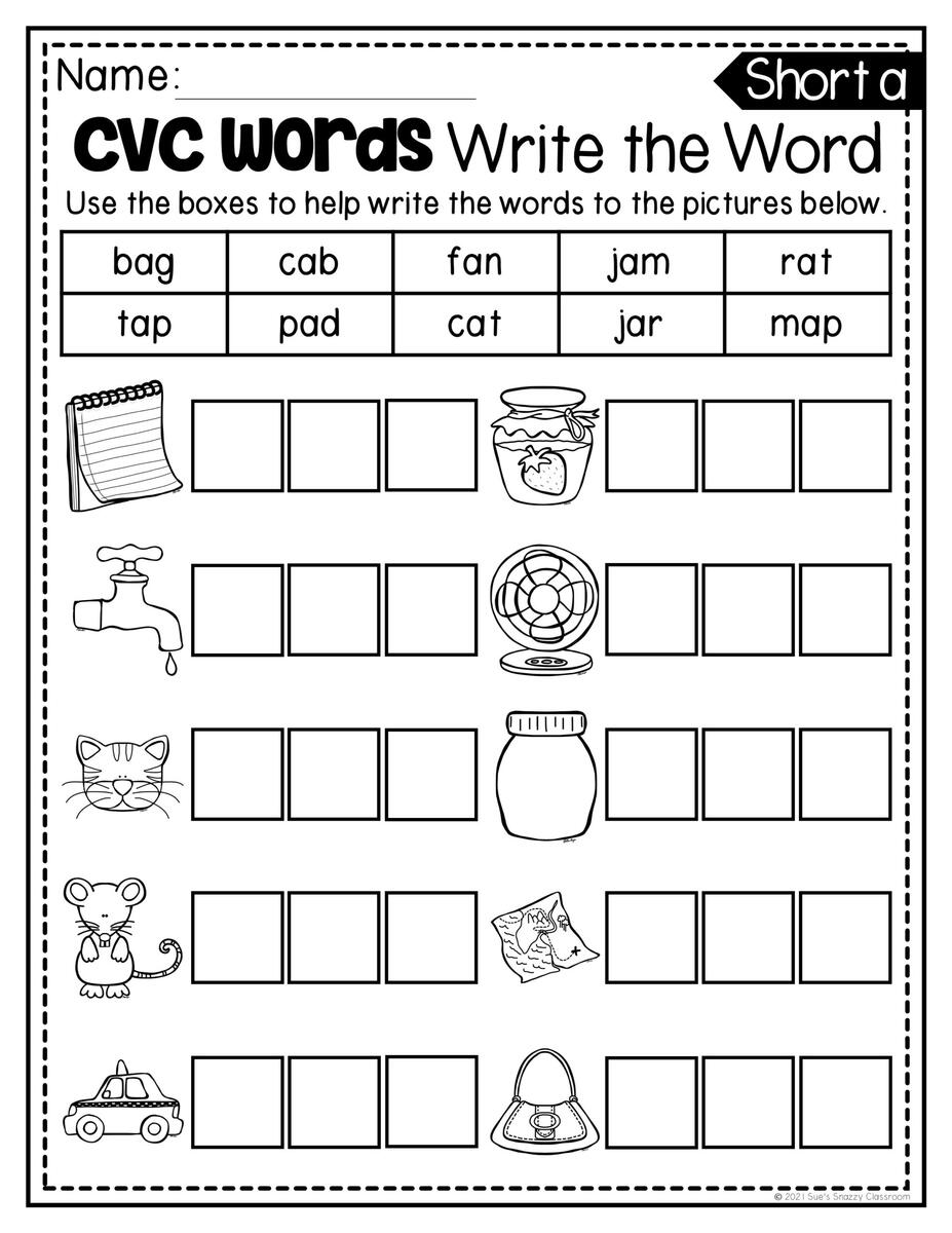 Short Vowel CVC Word Practice Worksheets Printable Activities Made By Teachers Short Vowel CVC Word Practice Worksheets Printable Activities Made By Teachers