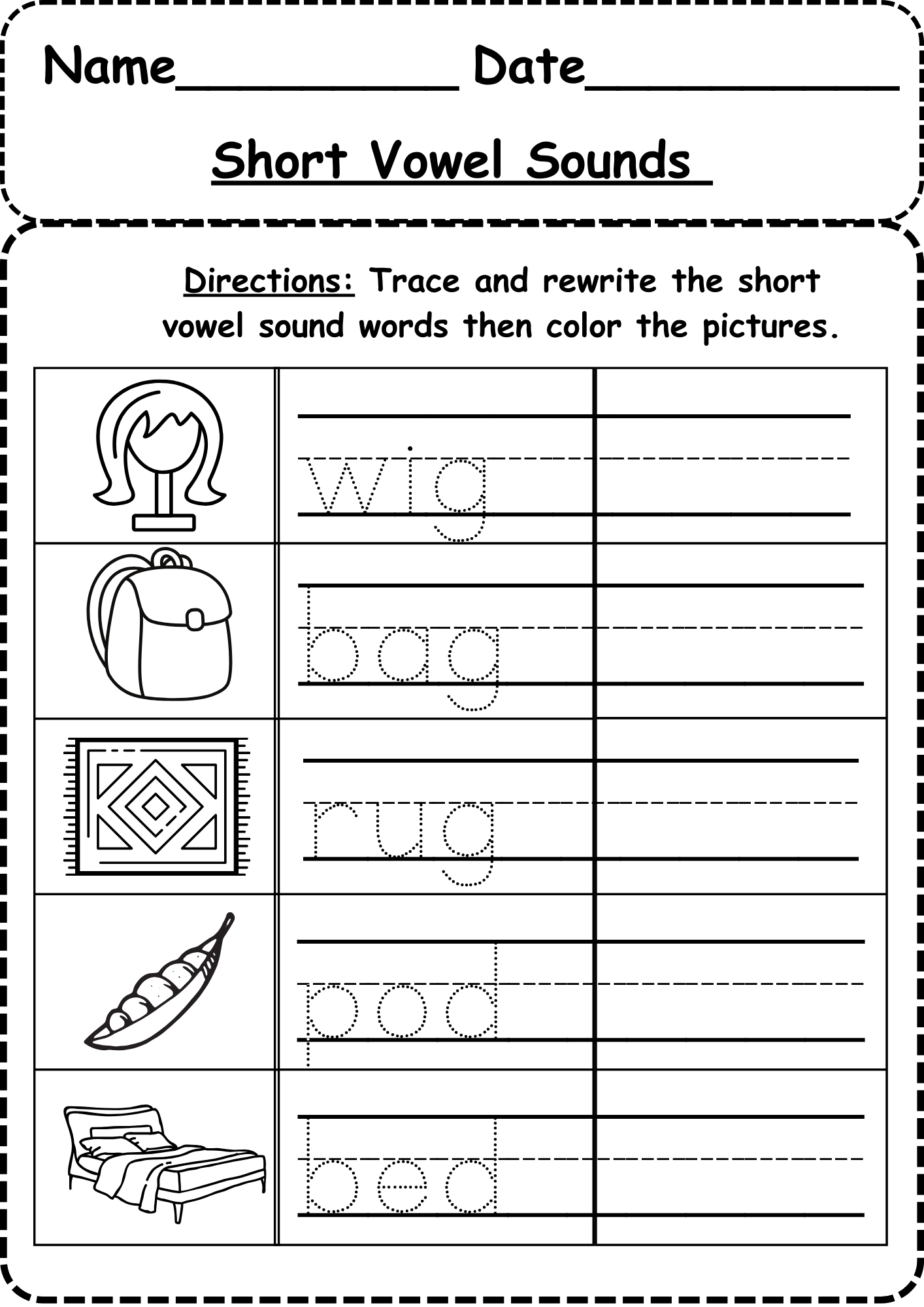Short Vowel Sounds Worksheet Free Short Vowel Worksheets And Printables Short I Made By Teachers