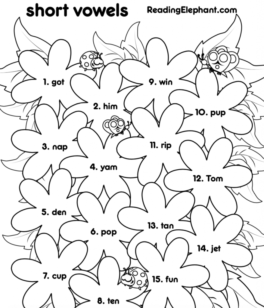 Short Vowel Sounds Worksheet Free