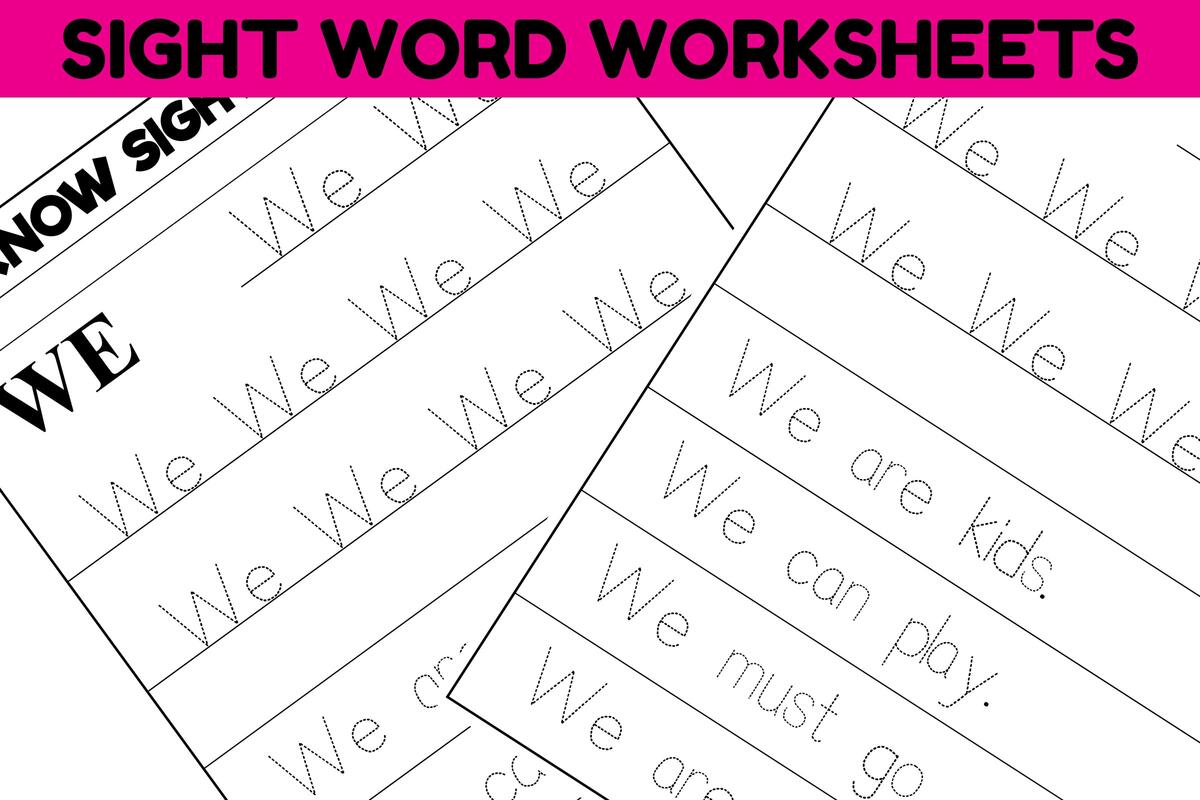 Sight Word Practice Worksheet WE Graphic By Sarita Kidobolt Creative Fabrica Sight Word Practice Worksheet WE Graphic By Sarita Kidobolt Creative Fabrica