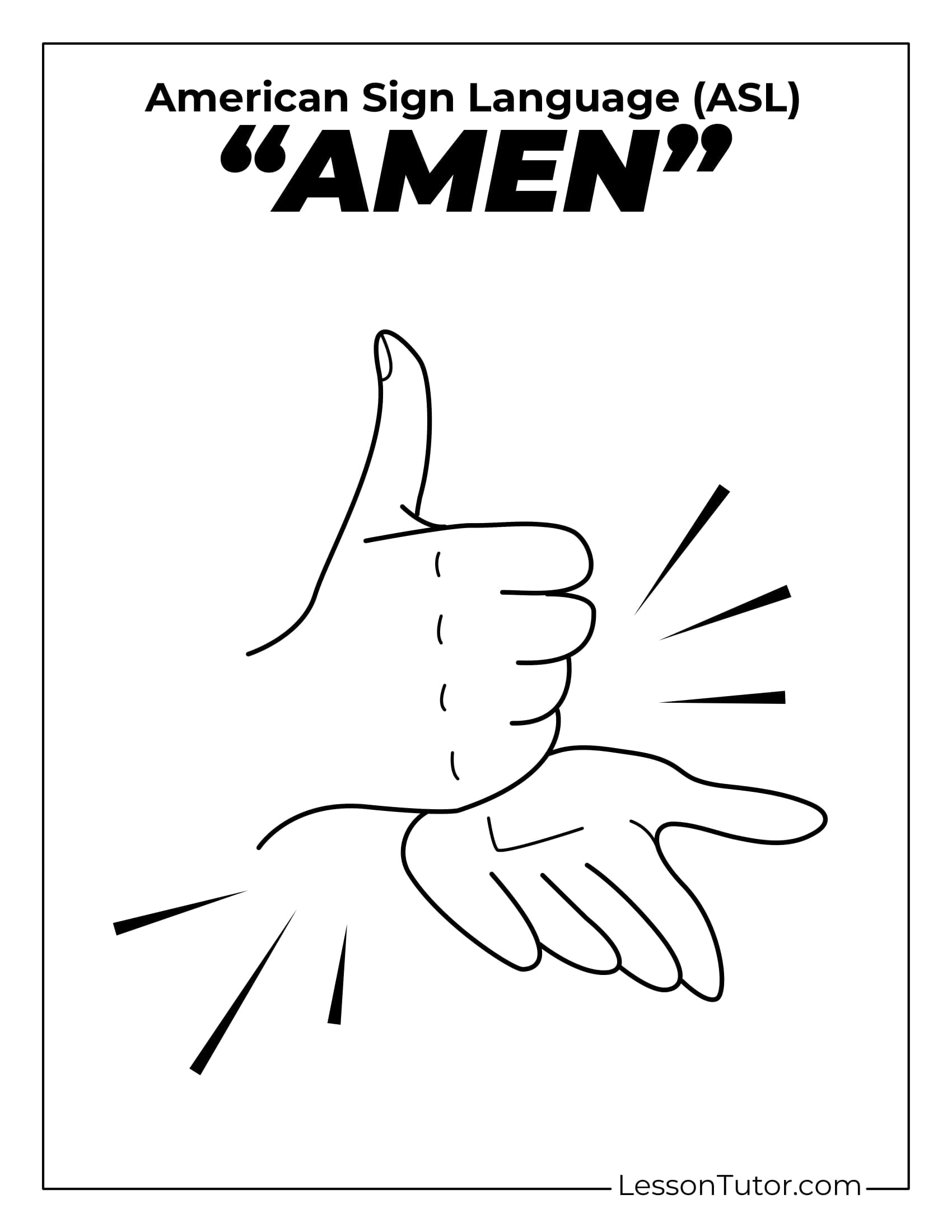 Sign Language Religious Signs Free Coloring Pages PDF Printables And Worksheets Lesson Tutor