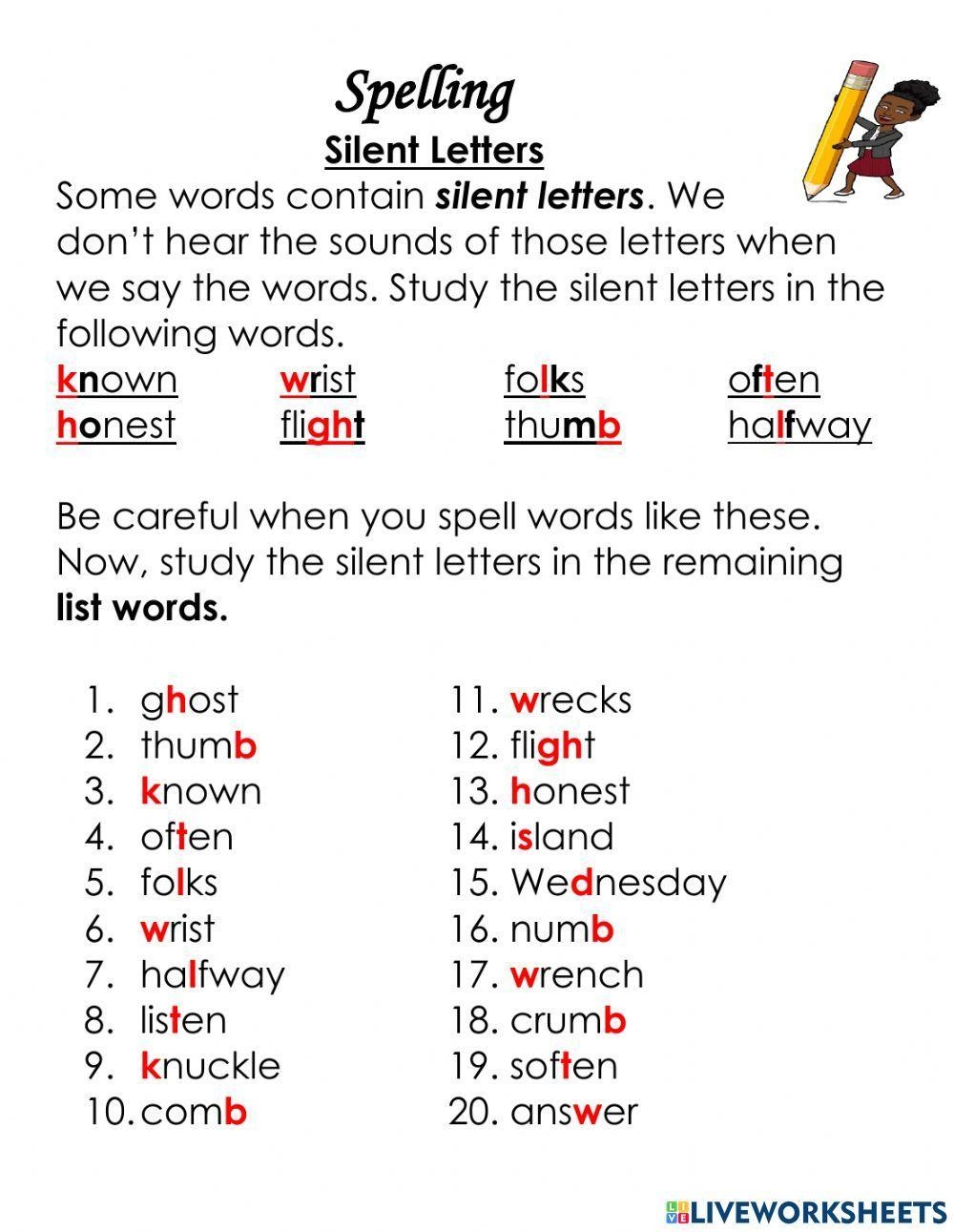 Silent Letters Online Pdf Worksheet Worksheets Library Silent Letters Online Pdf Worksheet Worksheets Library