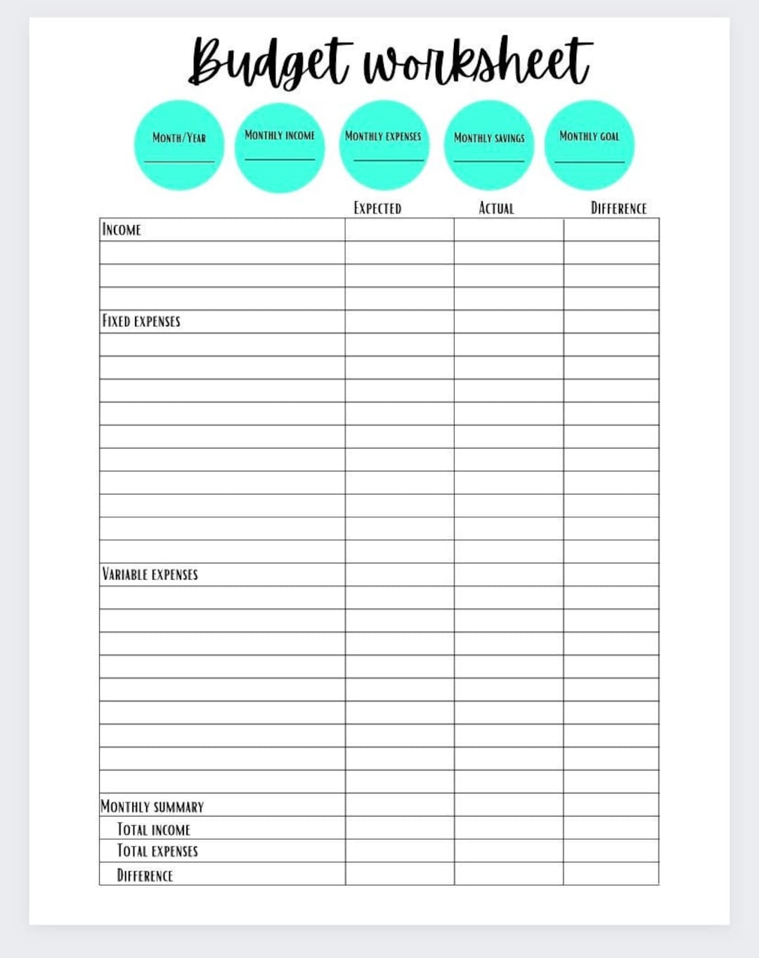 Free And Customizable Budget Templates Canva