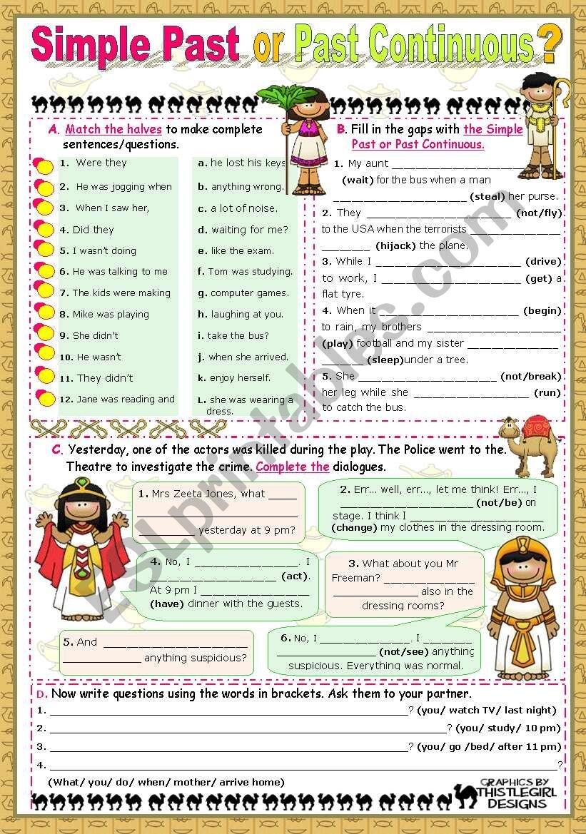 Simple Past Or Past Continuous ESL Worksheet By Mena22