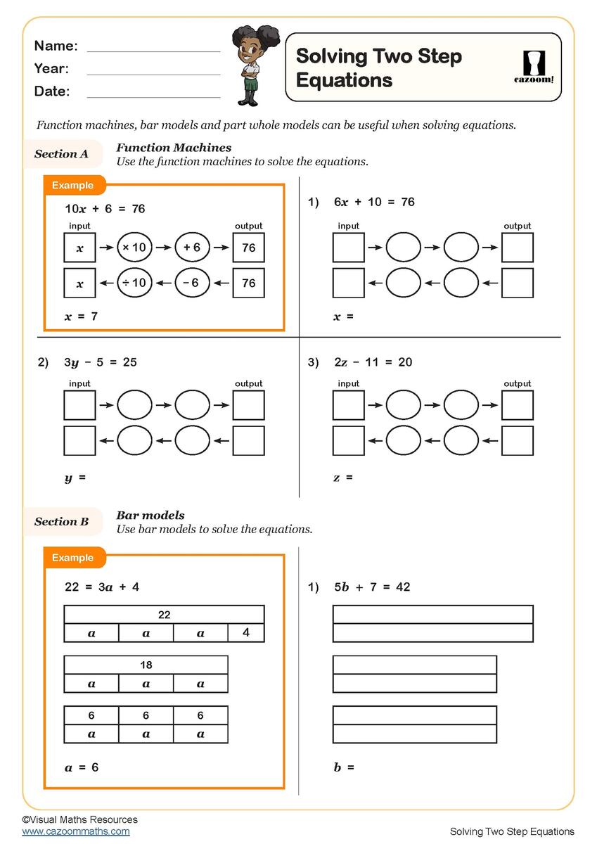 50 Two Step Equations Worksheet Samples To Download In PDF