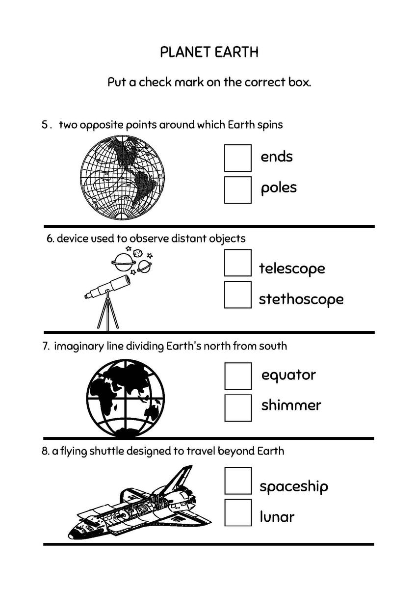 Space Science Worksheets For Kids 3rd 4th Grade With Answer Key Made By Teachers 4th Grade Water Worksheets Printable