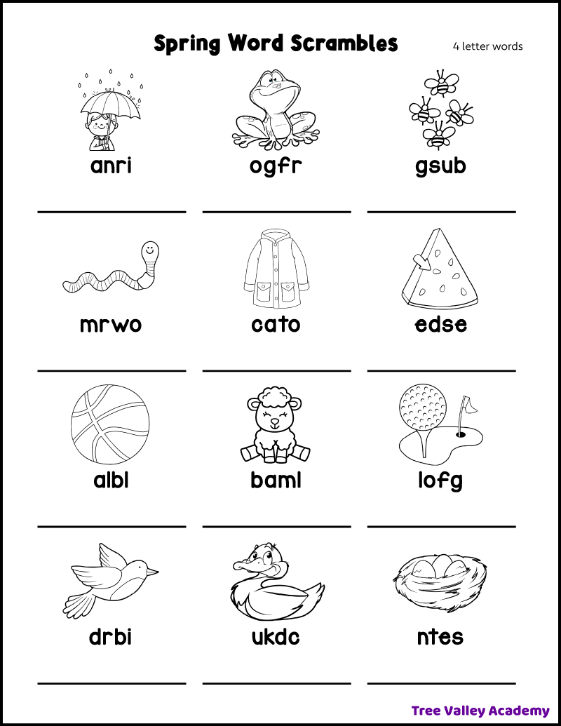 Spelling Activities 1st Grade Archives Tree Valley Academy