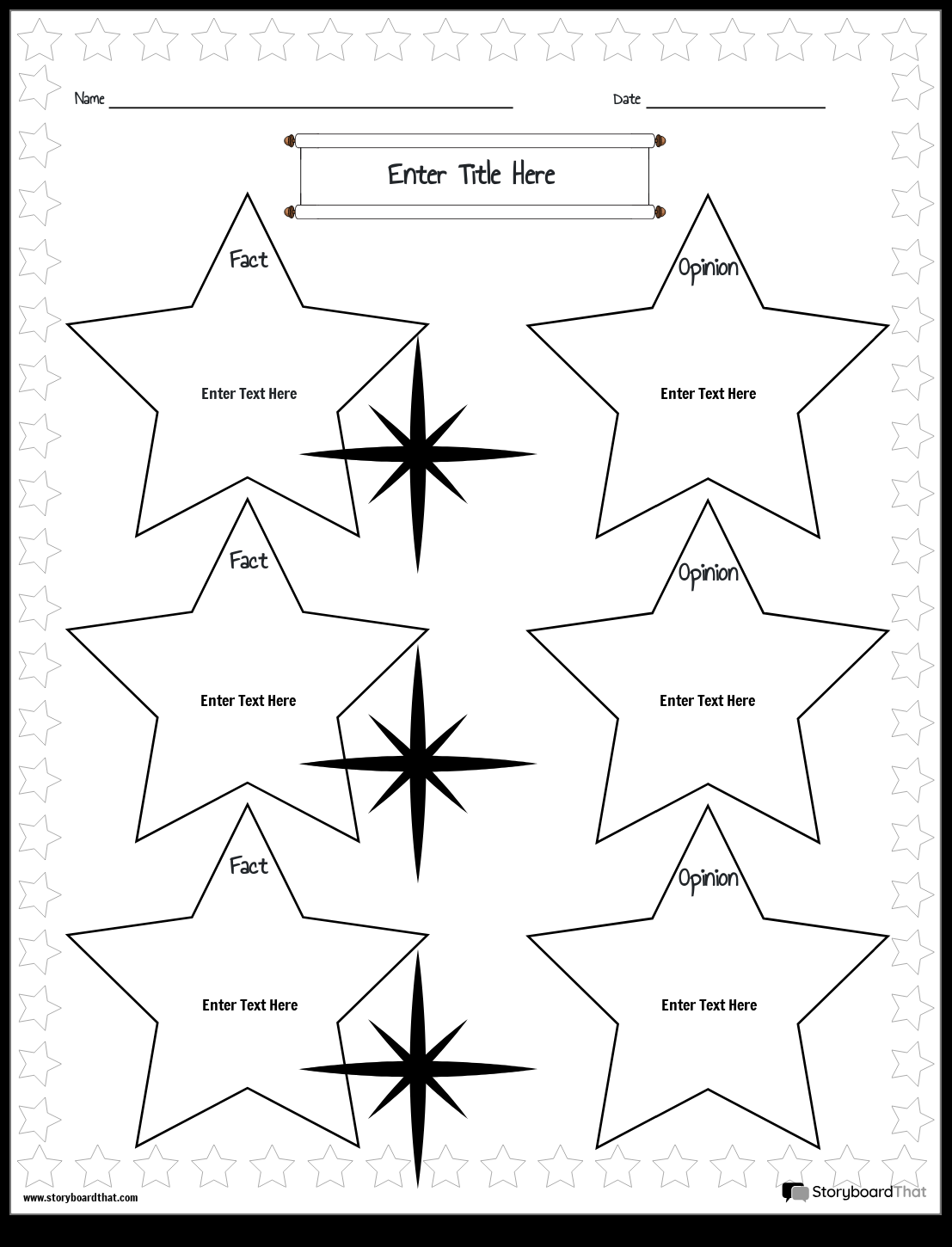 Storyboard That Free Fact Vs Opinion Worksheet Templates