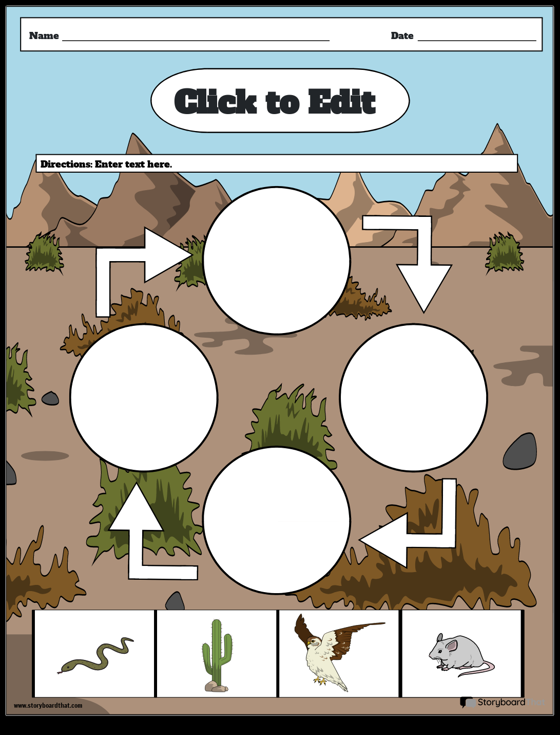 Storyboard That Free Food Chain Worksheet Templates