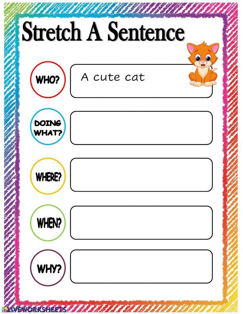 Stretch The Sentence Worksheet Worksheets Library