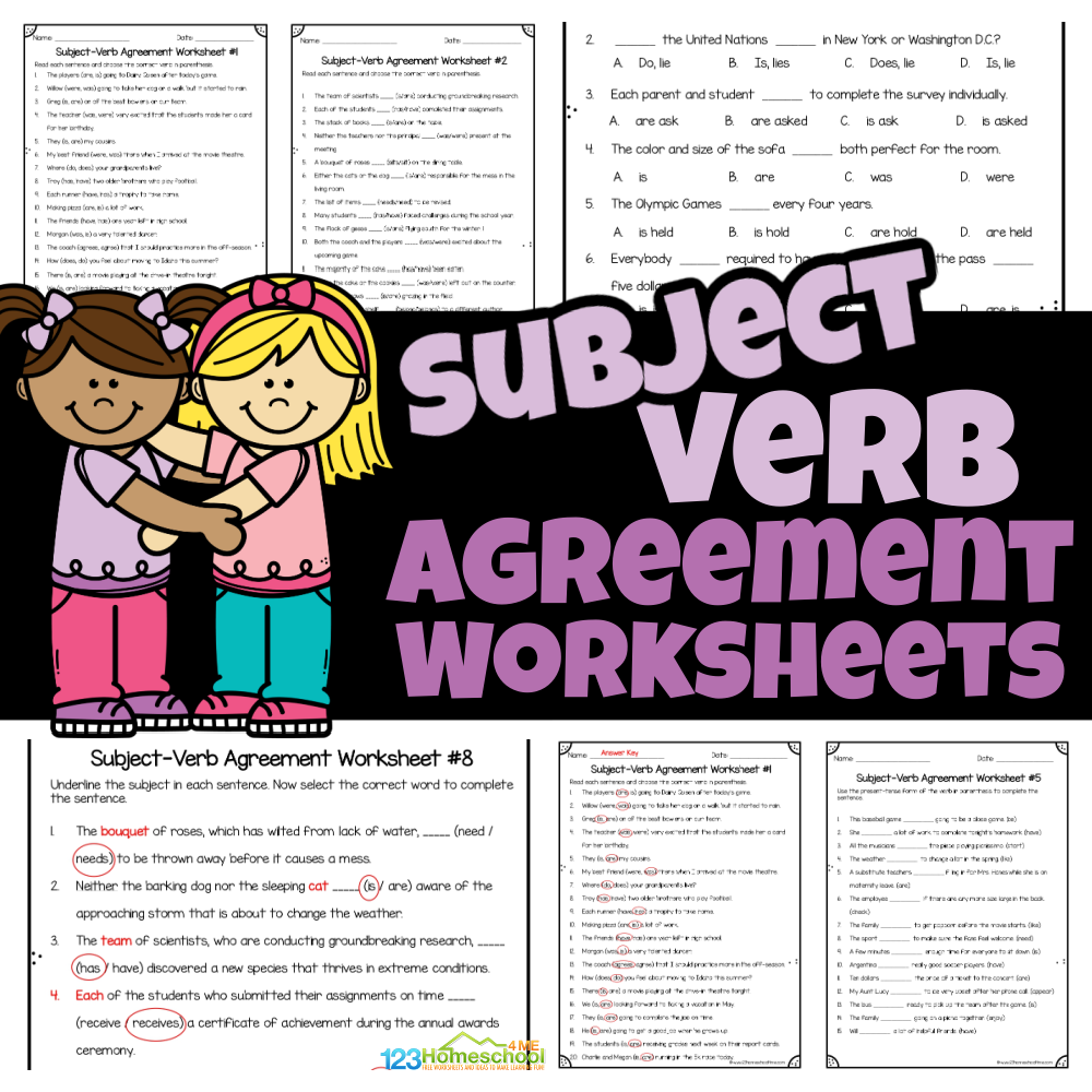 Subject Verb Agreement Worksheets With Answers Pdf Subject Verb Agreement Worksheets With Answers Pdf