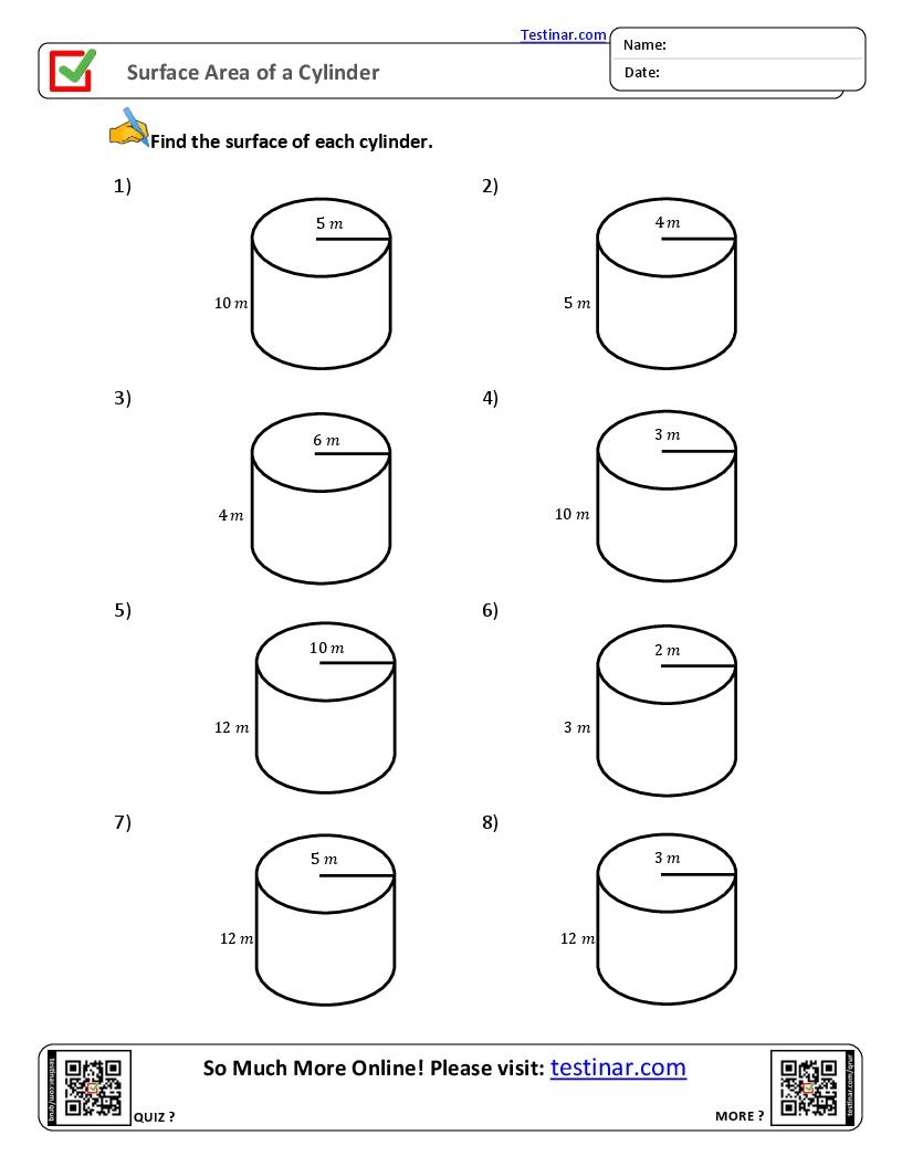 Surface Area Of A Cylinder