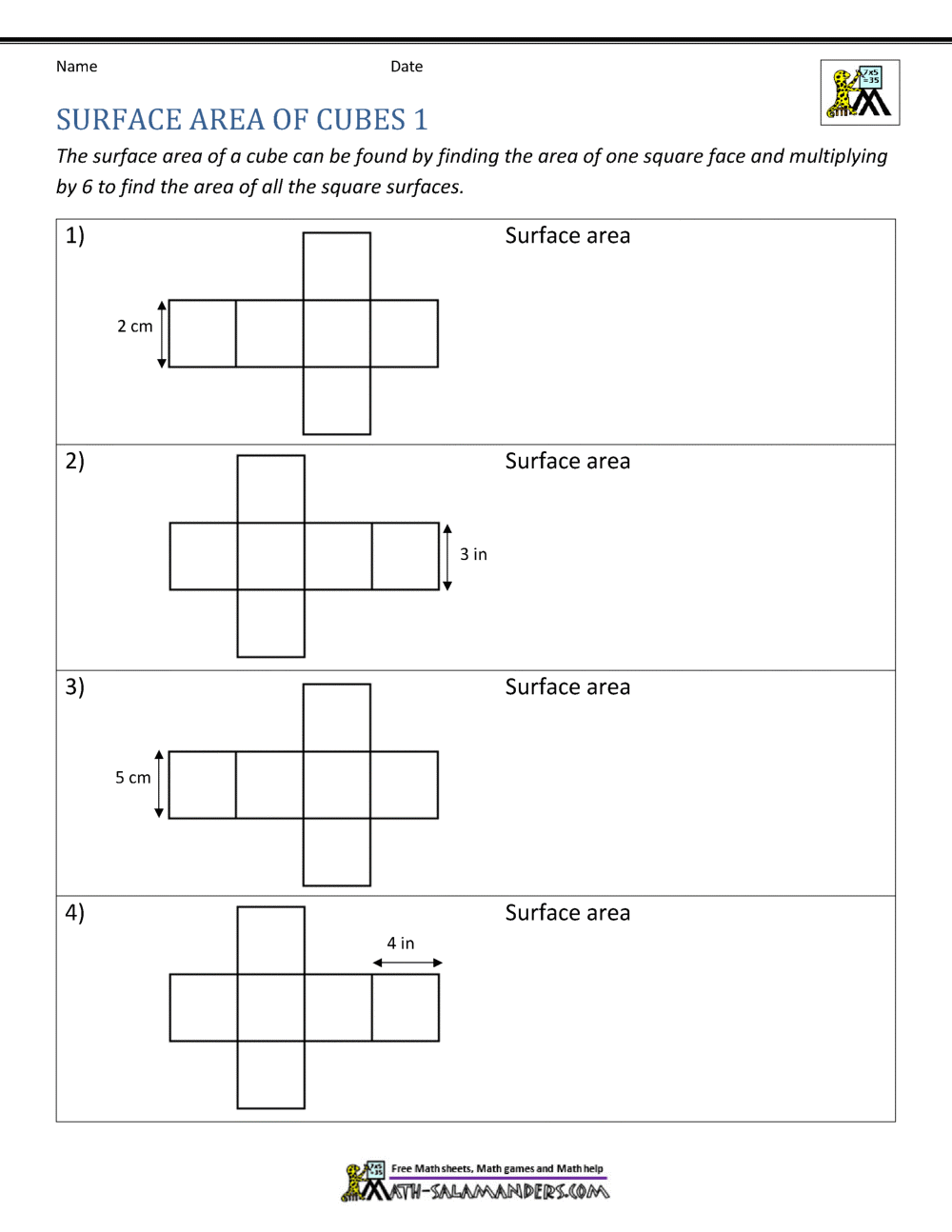 Surface Area Worksheet 6th Grade Surface Area Volume Nets Of Solids Worksheets Made By Teachers