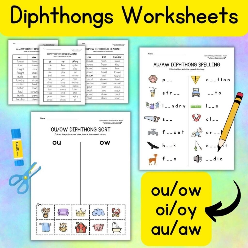 Teaching Diphthongs OI And OY With Free Printable Literacy Learn OI And OY Diphthong Worksheets Made By Teachers