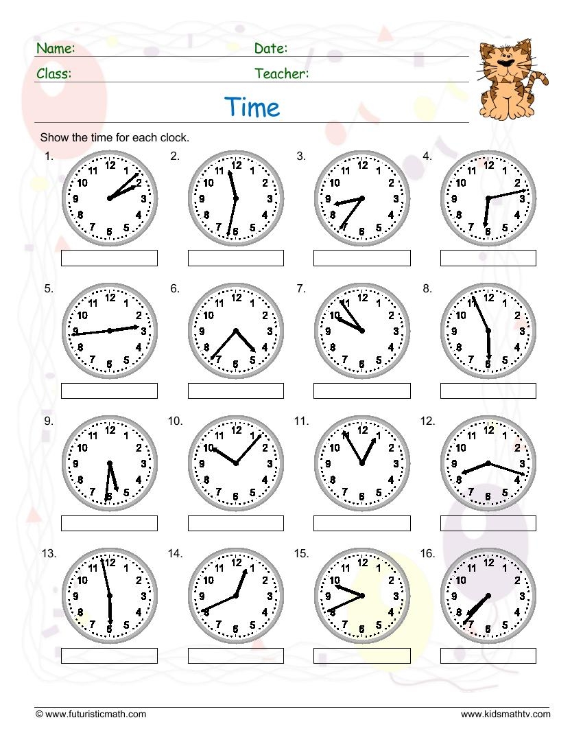 Clock Worksheet Quarter Past And Quarter To