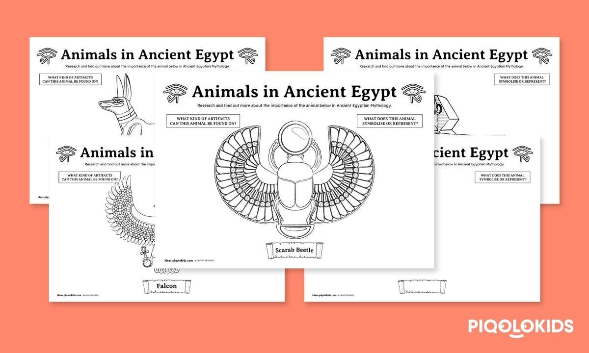 The Animals Of Ancient Egypt Creative Printable History Worksheets