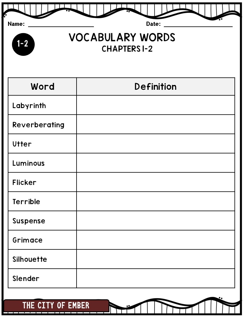 The City Of Ember Novel Study Guide Made By Teachers The City Of Ember Novel Study Guide Made By Teachers