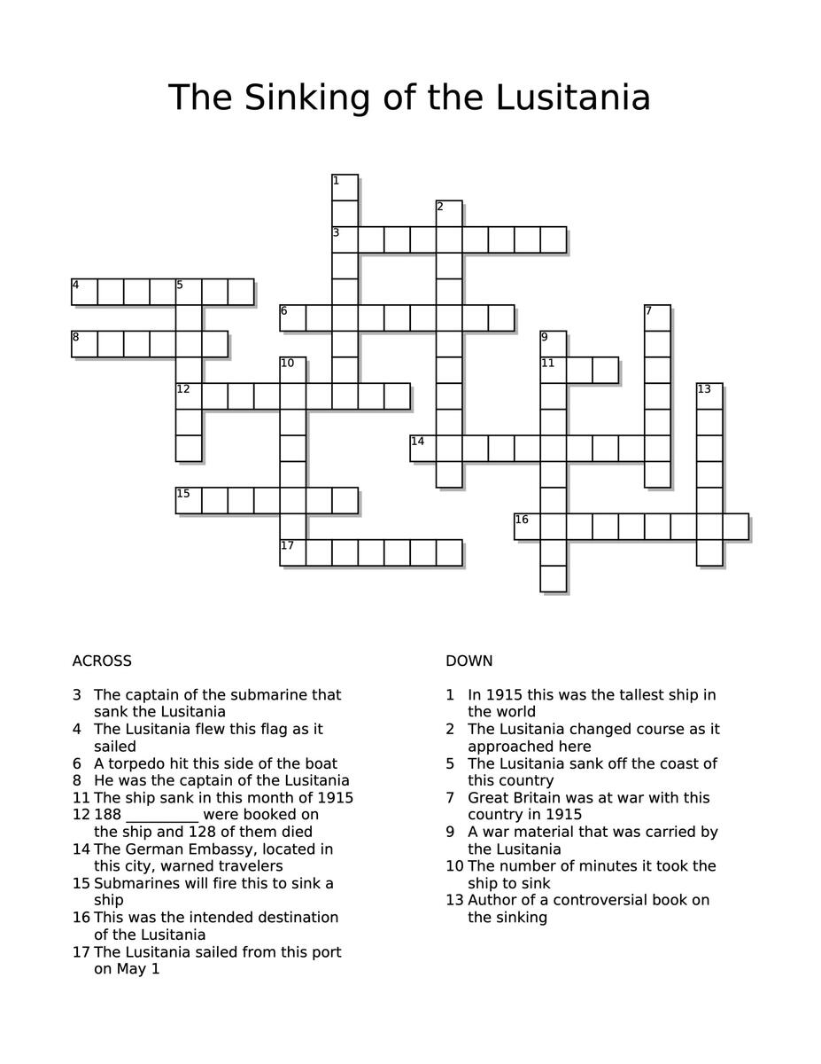 The Lusitania Reading Packet By Teach Simple