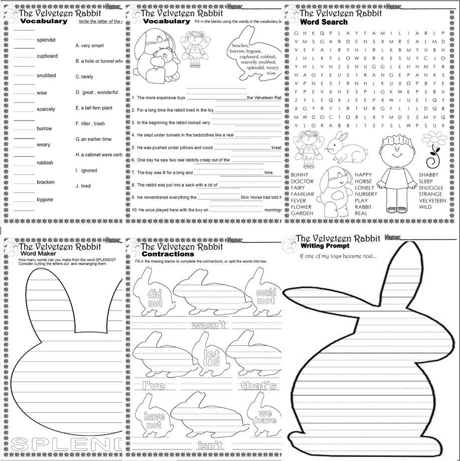 The Velveteen Rabbit Read Aloud Book Companion Reading Comprehension Worksheets Made By Teachers
