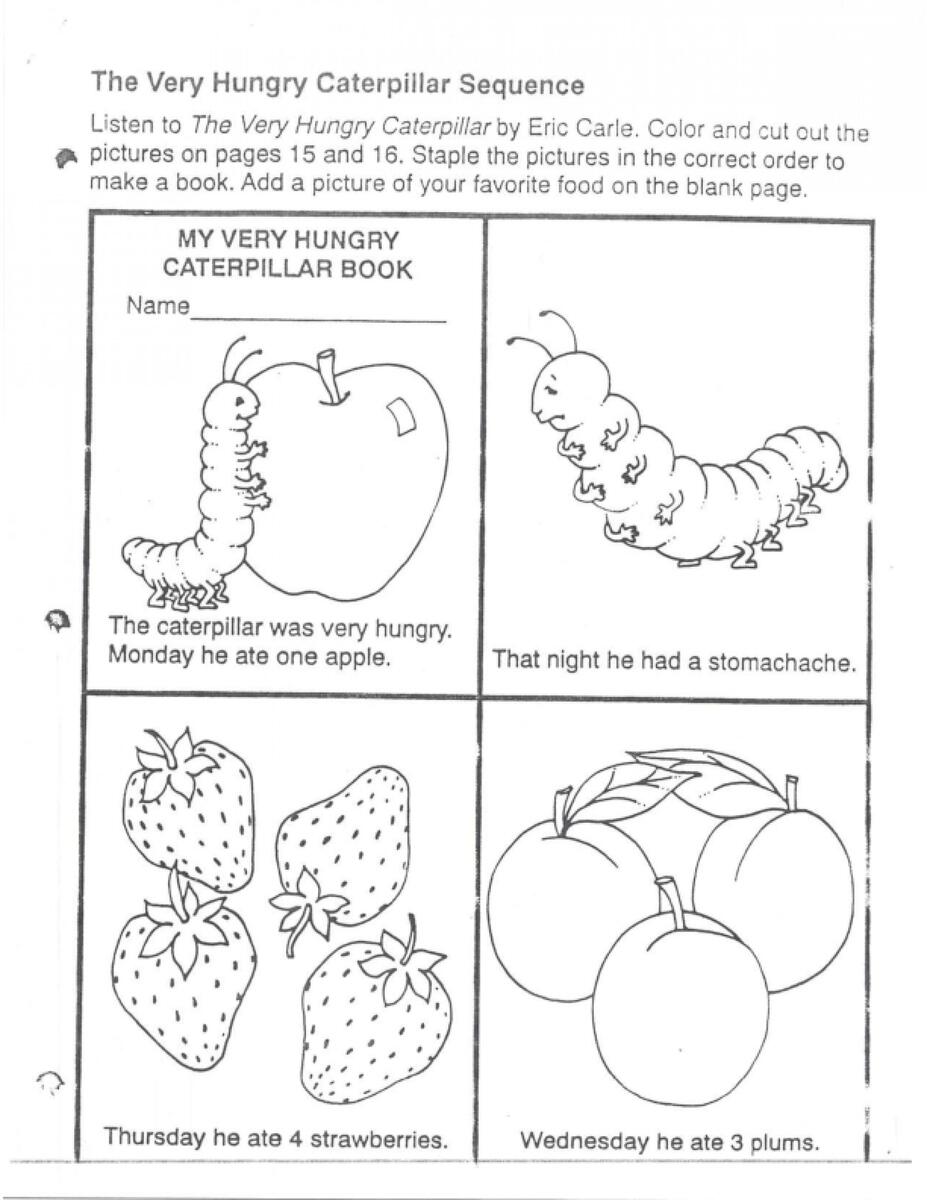 English For Kids Step By Step The Very Hungry Caterpillar Activities