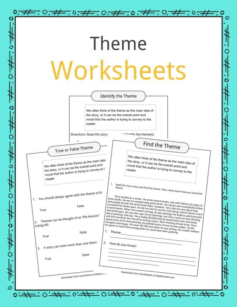Theme Worksheets Ereading Worksheets