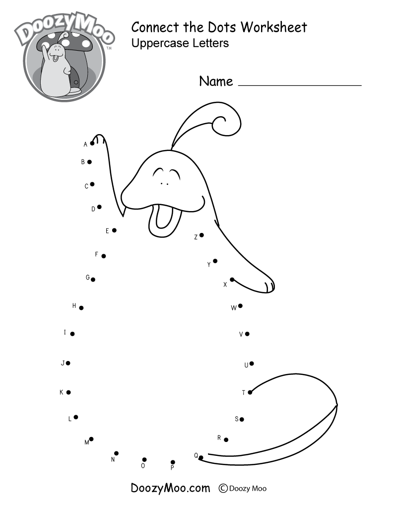 Uppercase Letters Connect The Dots Worksheet Free Printable Uppercase Letters Connect The Dots Worksheet Free Printable