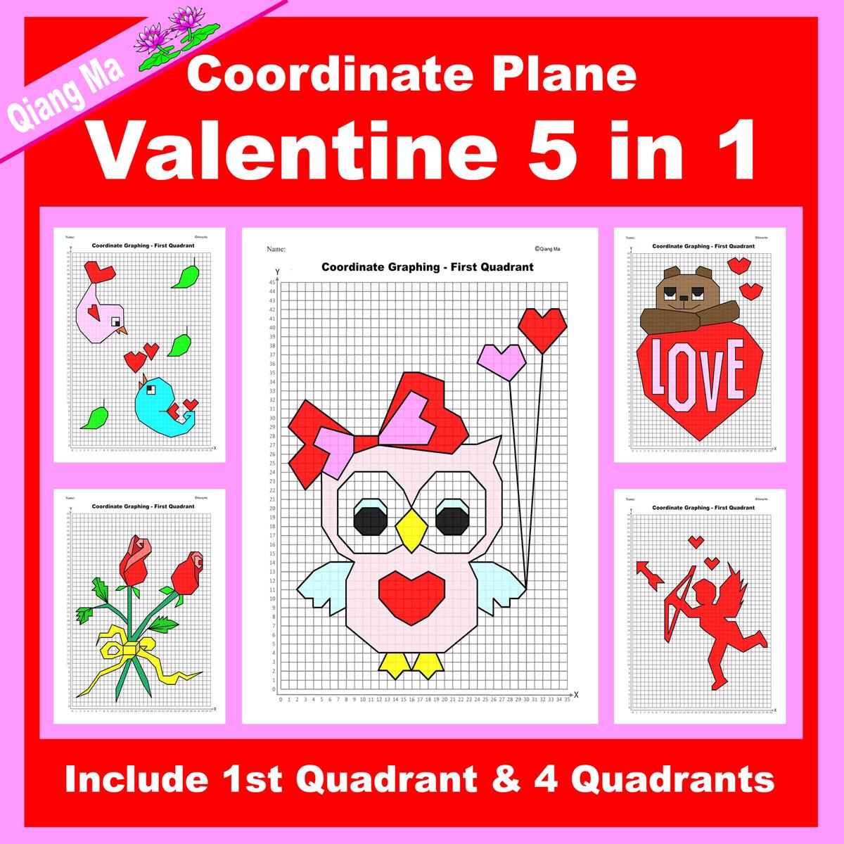 Valentine Coordinate Plane Graphing Picture Valentine Bundle 5 In 1 Made By Teachers Valentine Coordinate Plane Graphing Picture Valentine Bundle 5 In 1 Made By Teachers