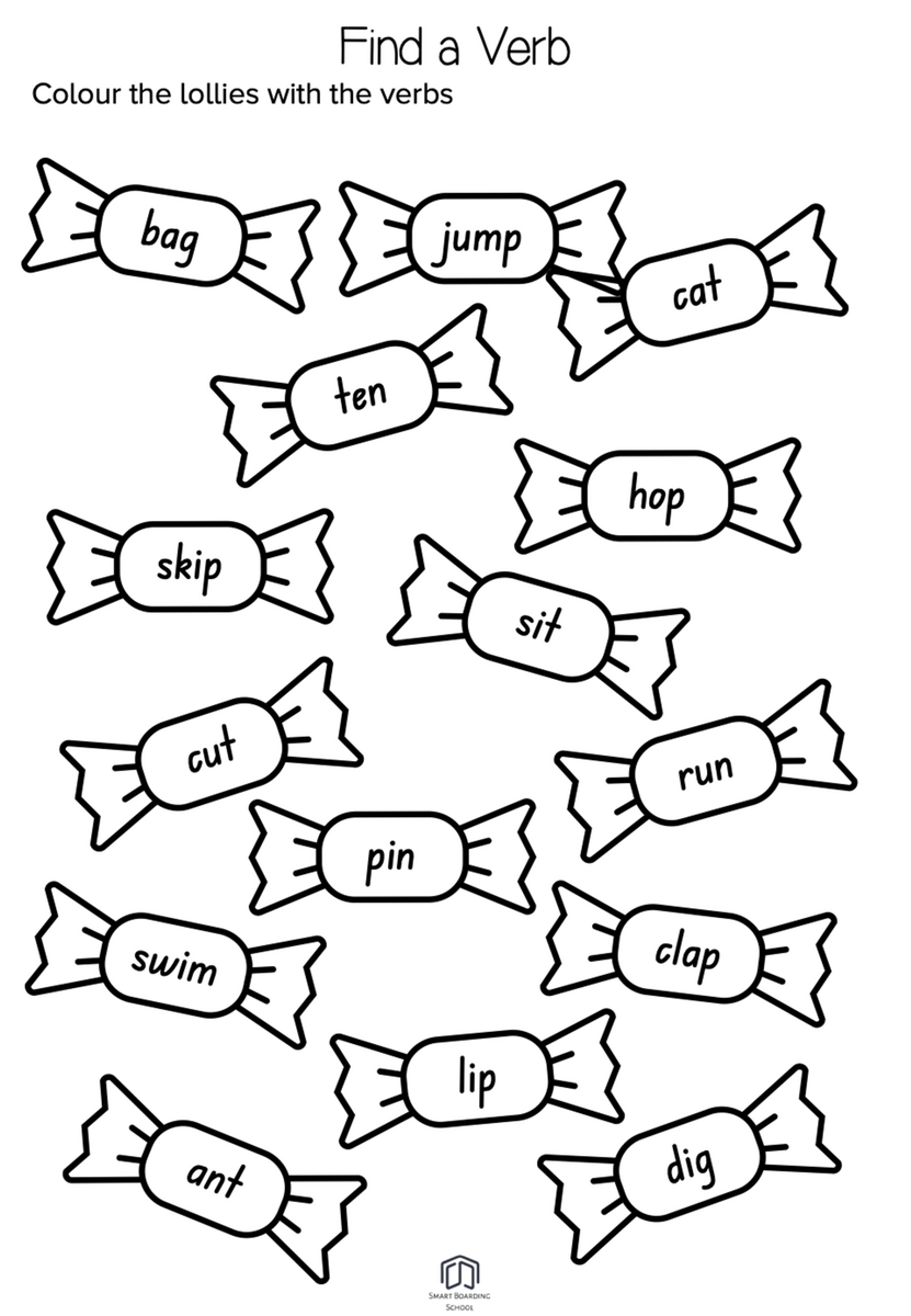 Verbs Worksheet Verbs Worksheets For Grade 1
