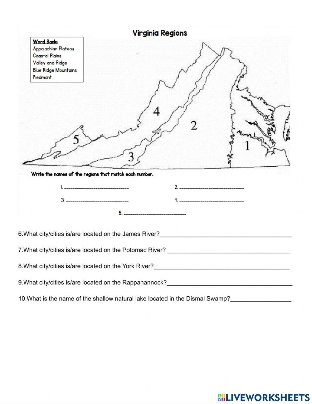 Virginia Studies Regions Waterways 9 21 2021 Worksheet Live Worksheets Library Virginia Studies Regions Waterways 9 21 2021 Worksheet Live Worksheets Library