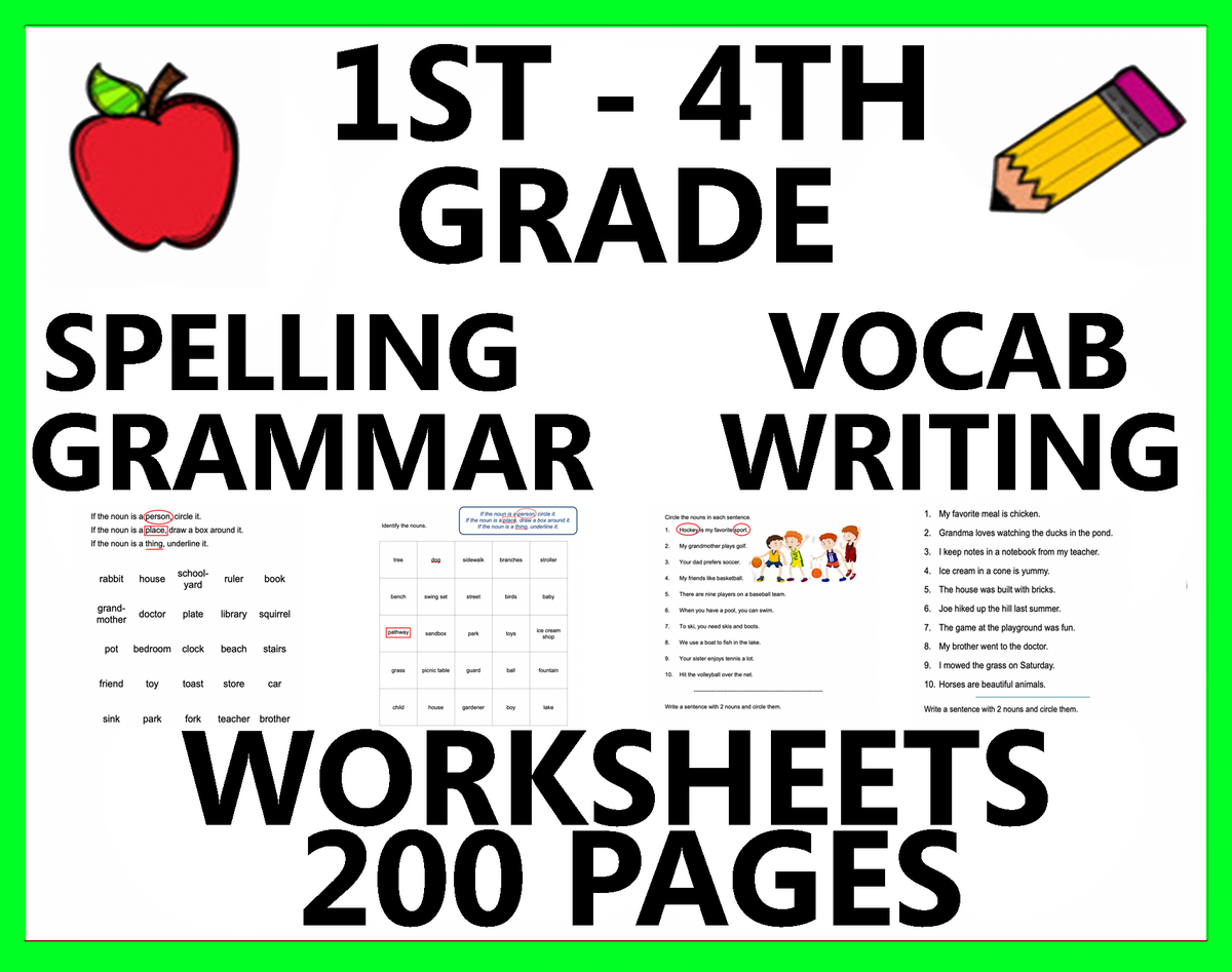 Vocabulary Spelling Grammar Writing Bundle Pack Worksheets Made By Teachers Vocabulary Spelling Grammar Writing Bundle Pack Worksheets Made By Teachers