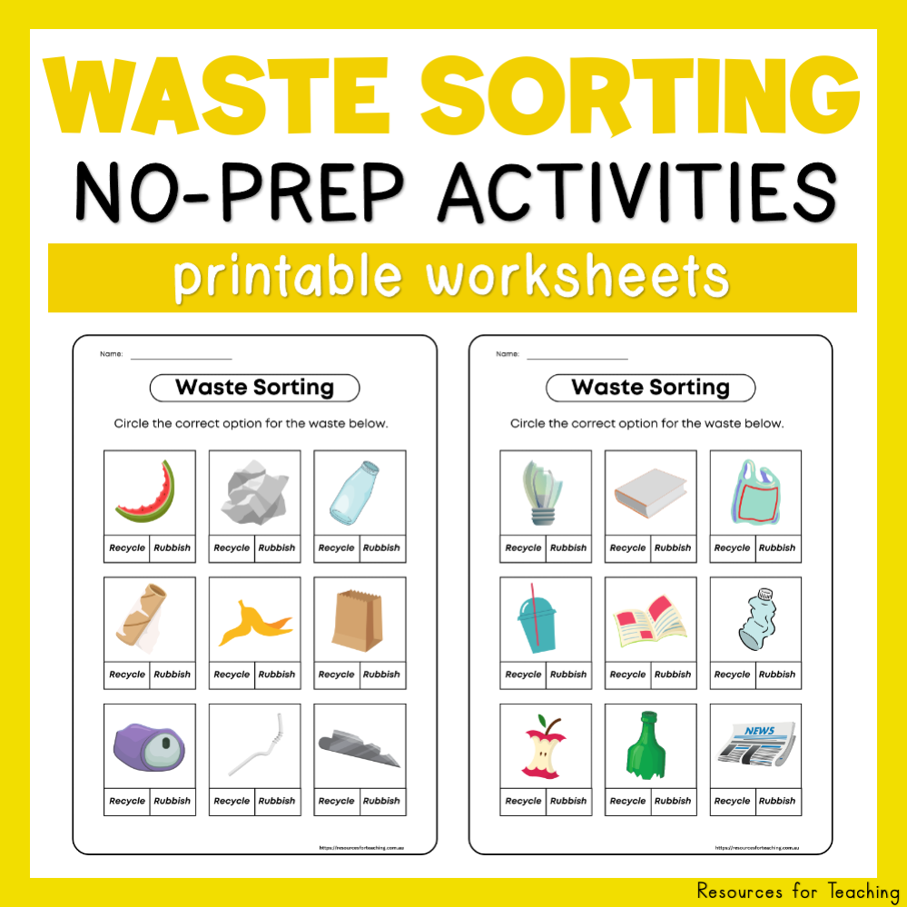 Recycle Sort Printable Center Made By Teachers