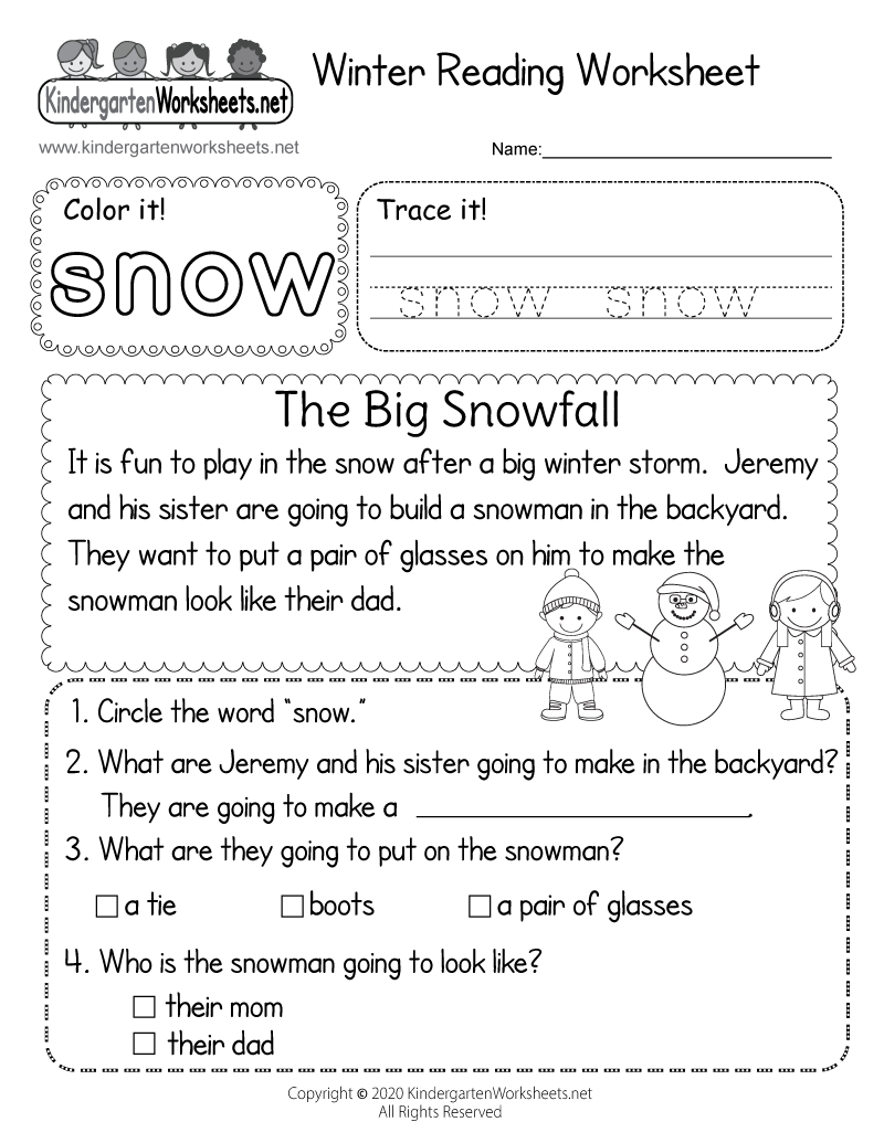 Free Printable New Year S Reading Worksheet