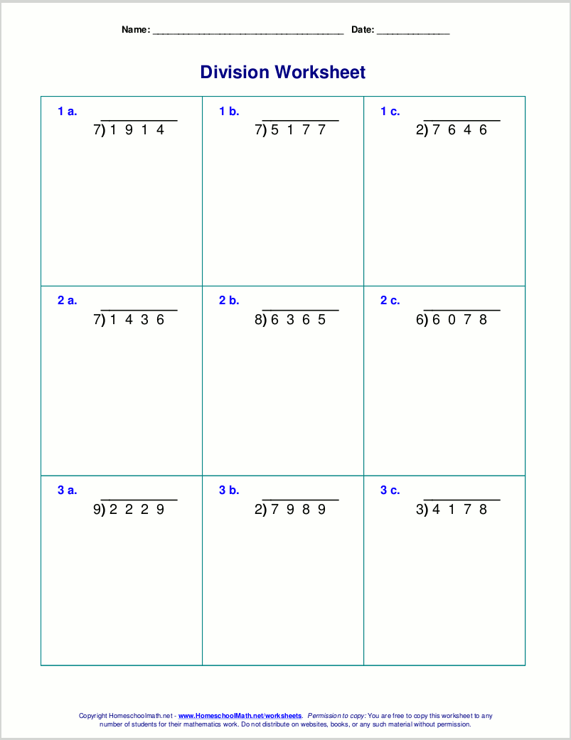 Worksheets For Division With Remainders Worksheets For Division With Remainders