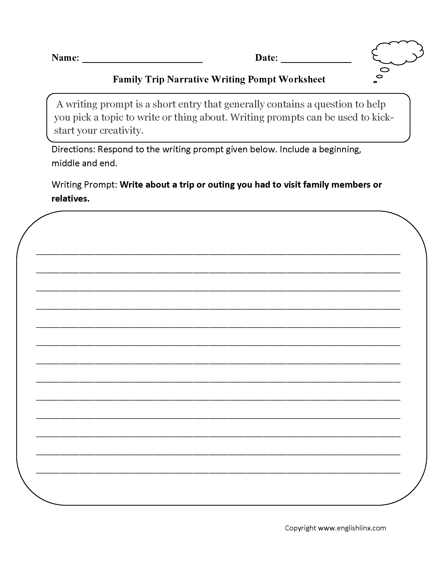Writing Worksheets For Creative Kids Free PDF Printables EdHelper